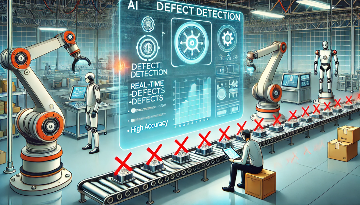 How can AI enable real-time defect detection and quality assurance on production lines?